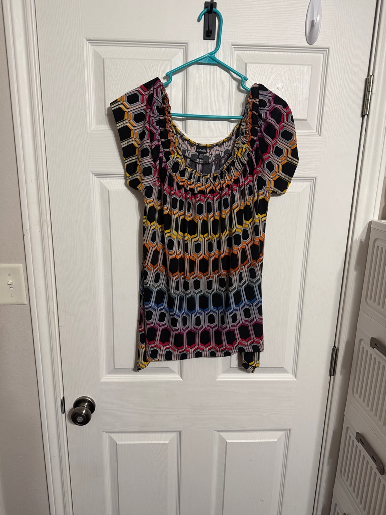 Rafaella Black, Yellow And Pink Patterned Blouse